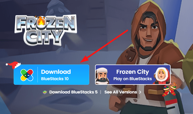 Click on Download button on Bluestacks website