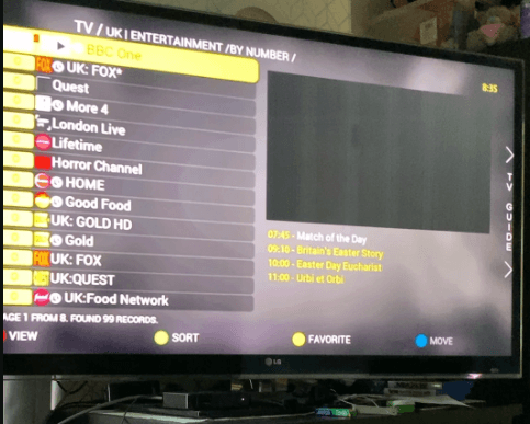 Gamma IPTV Black/Whit screen