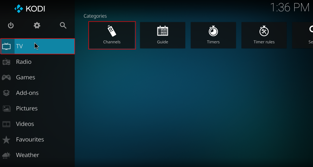 Click Channels on Kodi