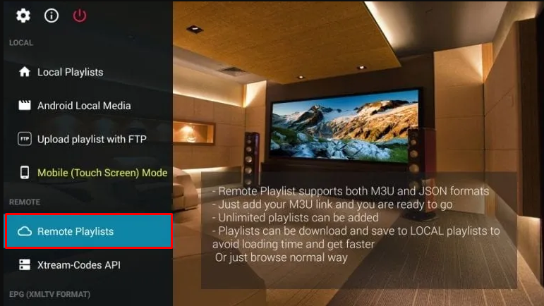 Select Remode Codes to stream IPTV Wallet
