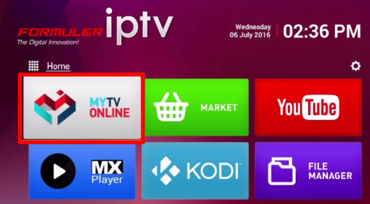Click on the MYIPTV Online option on the screen