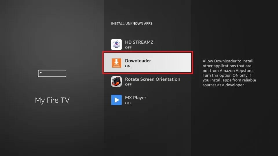 Select the Downloader app to stream Ninja IPTV