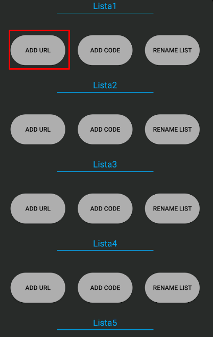 Choose Add URL on the Eva IpTv app