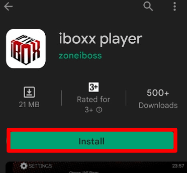 Tap the Install button