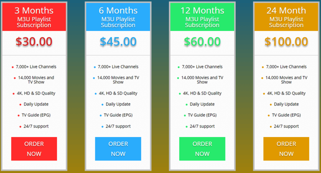 Arabic IPTV plans