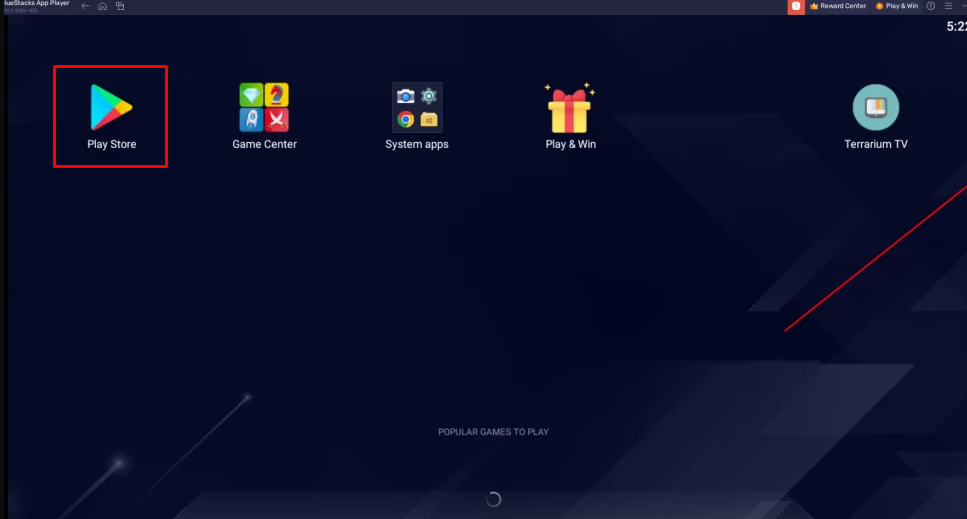Open Play Store in BlueStacks
