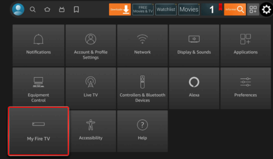 Got to My Fire TV option