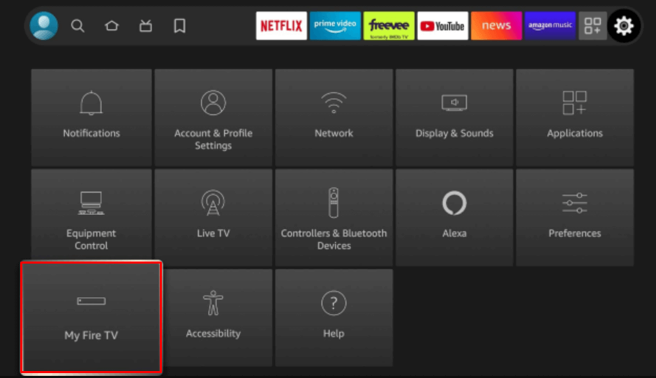 Click on the My Fire TV to stream Hulk IPTV