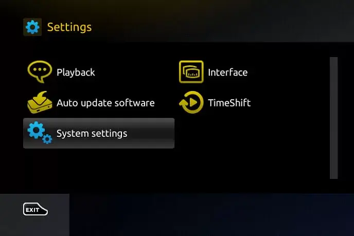 Select the System Settings.