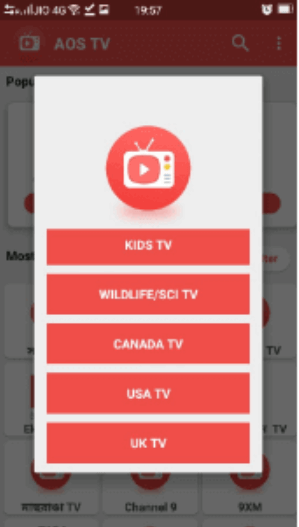 select any live TV channel
