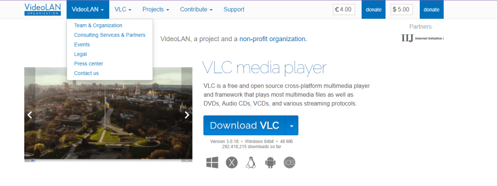 VLC website