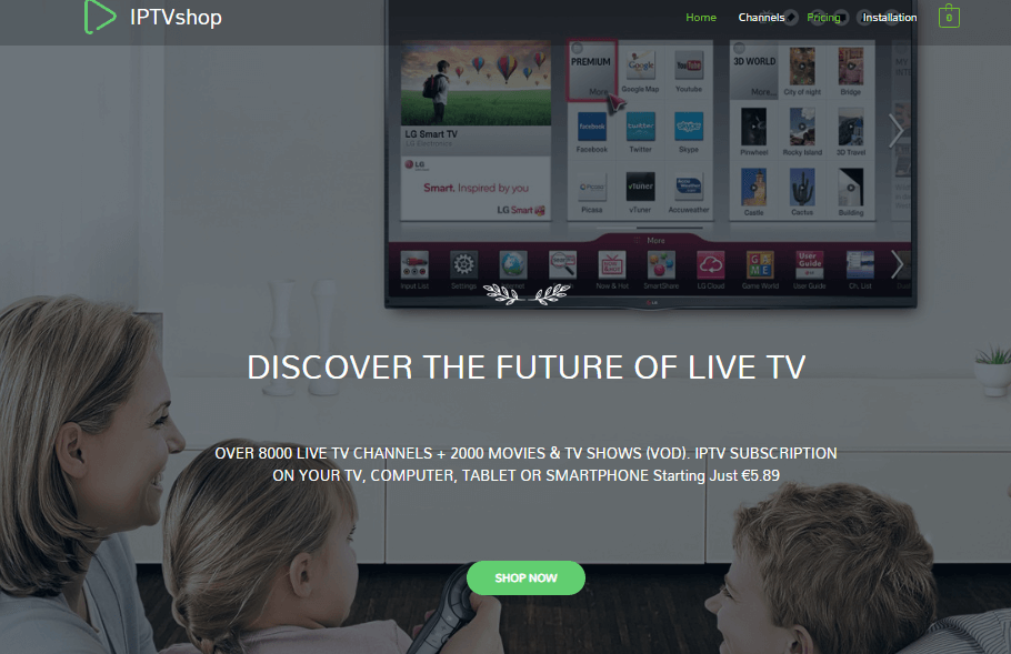 Visit the IPTV Shop website