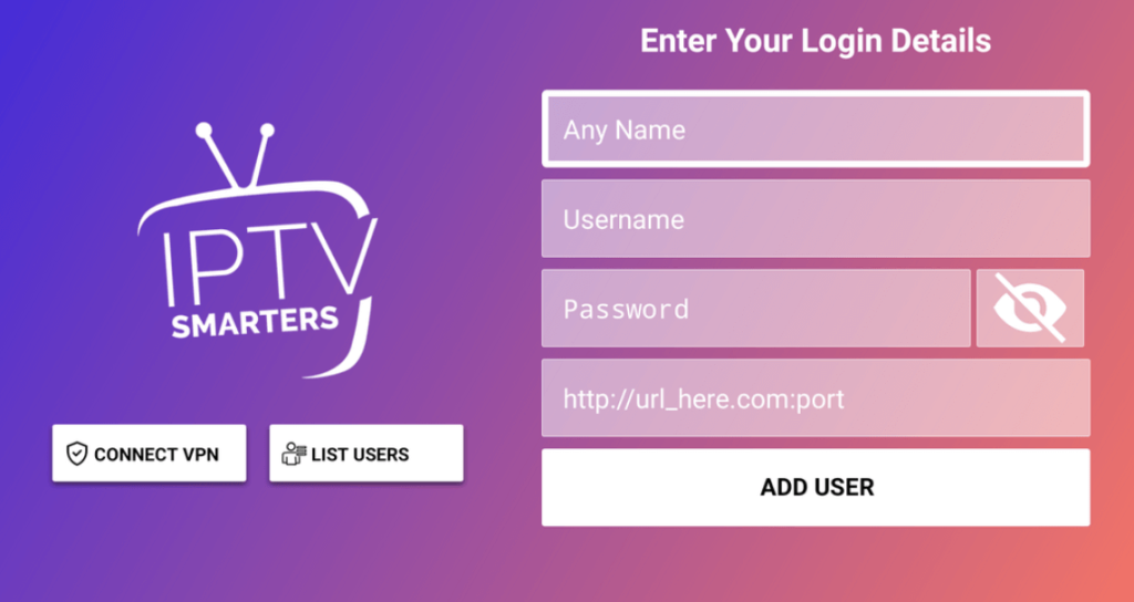 Enter the IPTV Credentials to stream the IPTV on Grundig TV