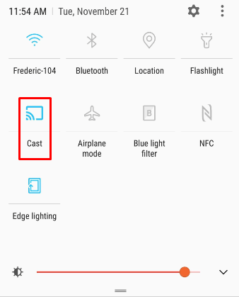 Tap on the Cast icon