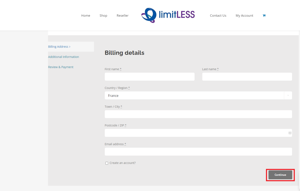 Tap the Continue option on Limitless IPTV website