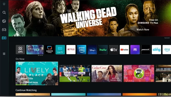 Go to the home screen of your Smart TV