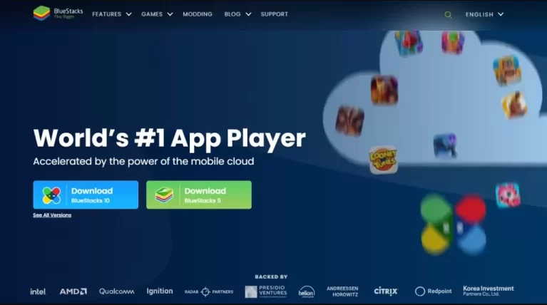 Go to the home screen of the BlueStacks website