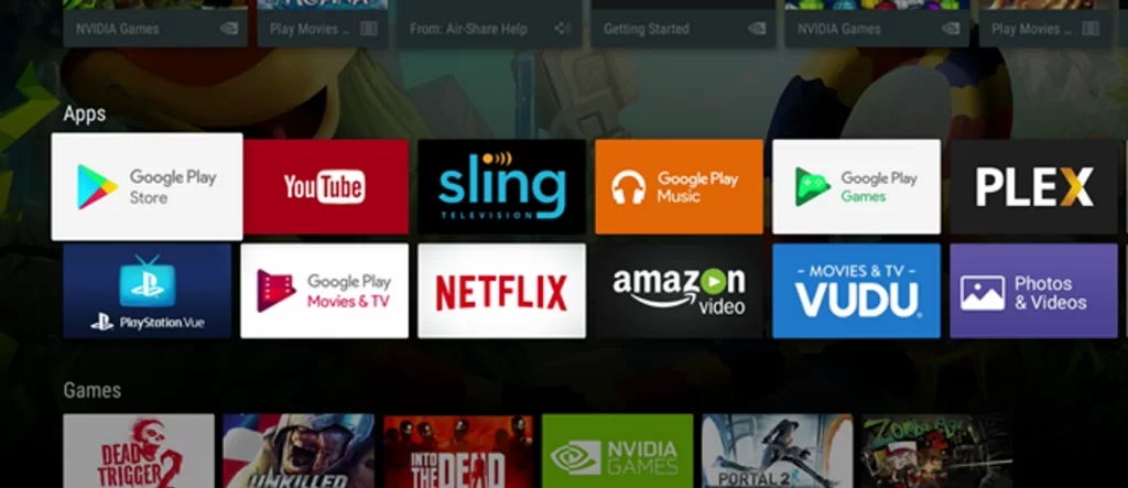 Open Play Store on Android TV