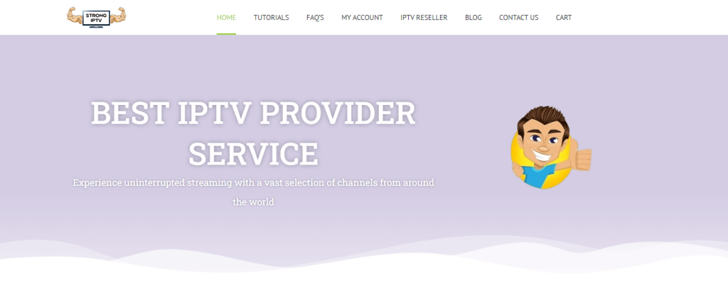 Visit the Strong IPTV website