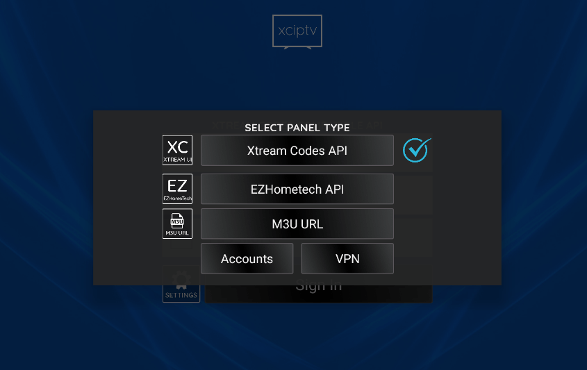 Choose M3U URL from the list