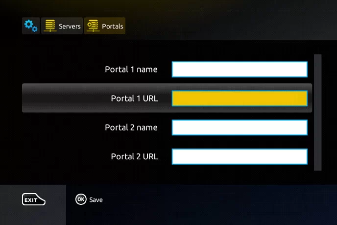 Enter the M3U Url on the Portals 1 box