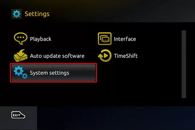 Click on the System Settings