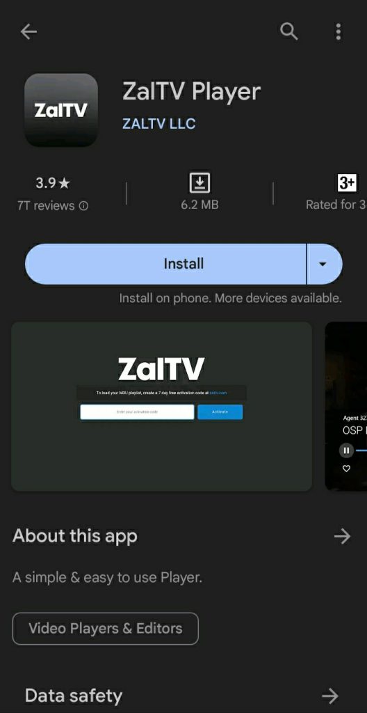 Hit the Install option to get the app