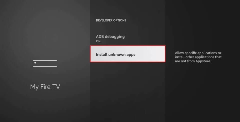 Select Install Unknown Apps