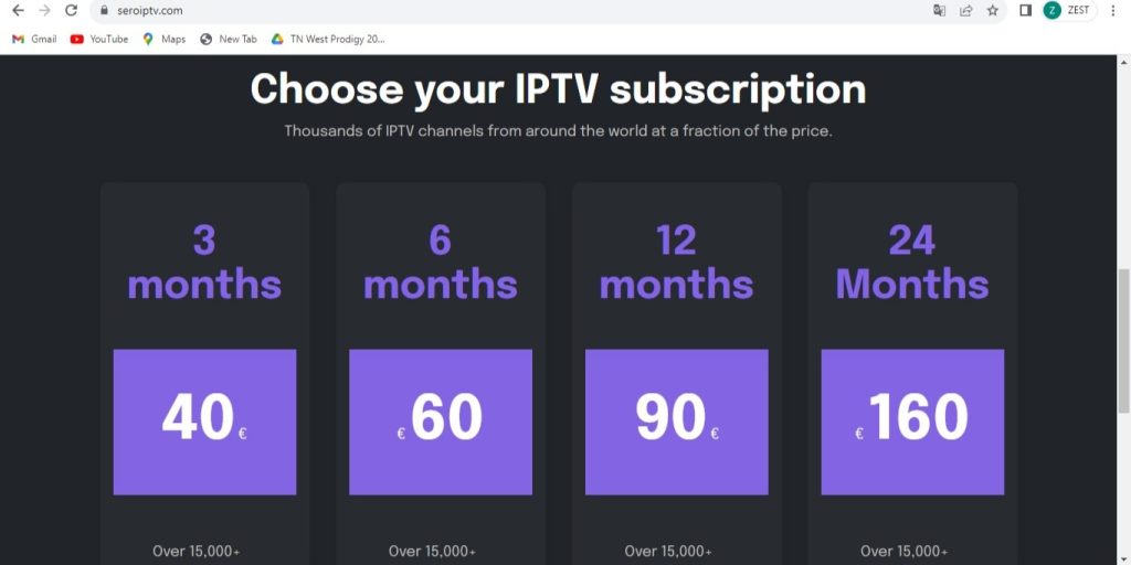 choose the subscription