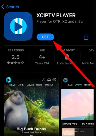 XCIPTV on iOS