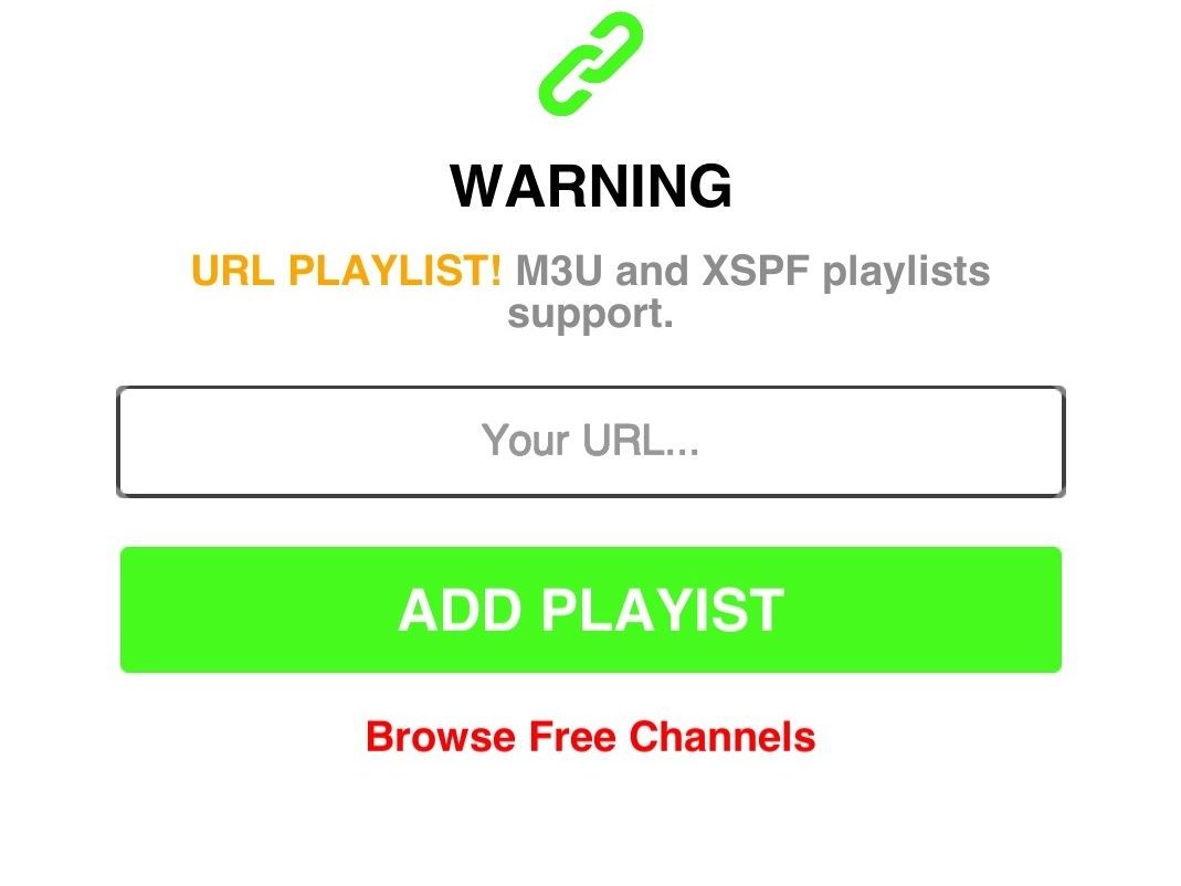 Select Add Playlists to stream Frontline Streams IPTV