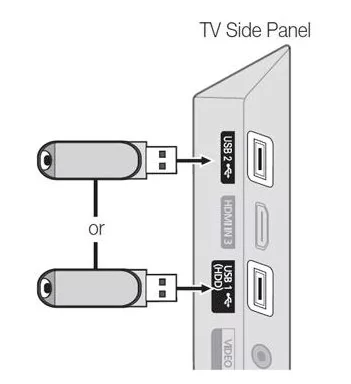 Enter the USB drive to sideload Sky Glass IPTV