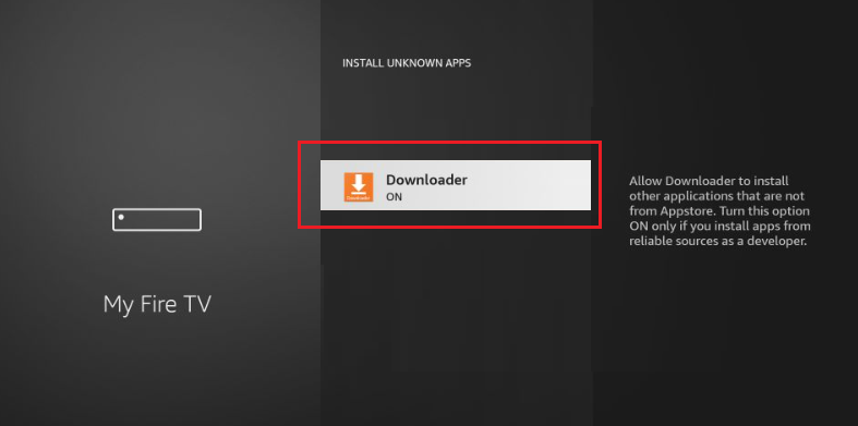 Turn on Downloader