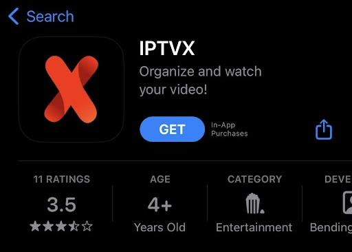 Download IPTVX to stream Xtream Codes API