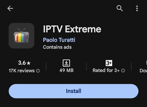 Download IPTV Extreme app
