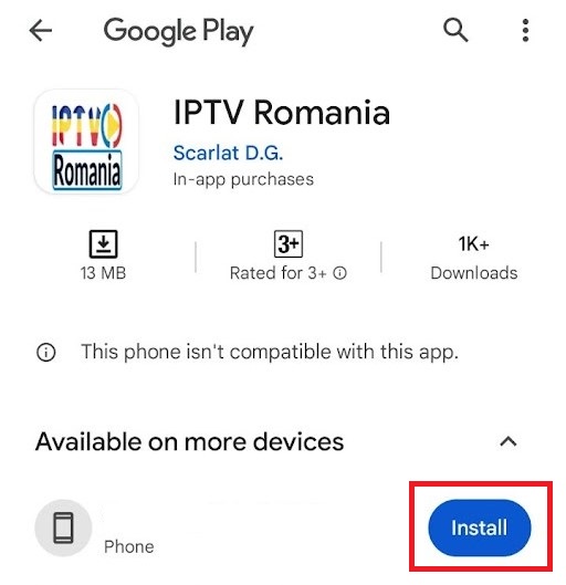 Download IPTV Romania app on Android