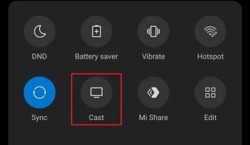 hit the Cast icon