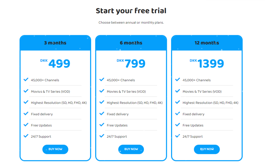 Nordic IPTV pricing